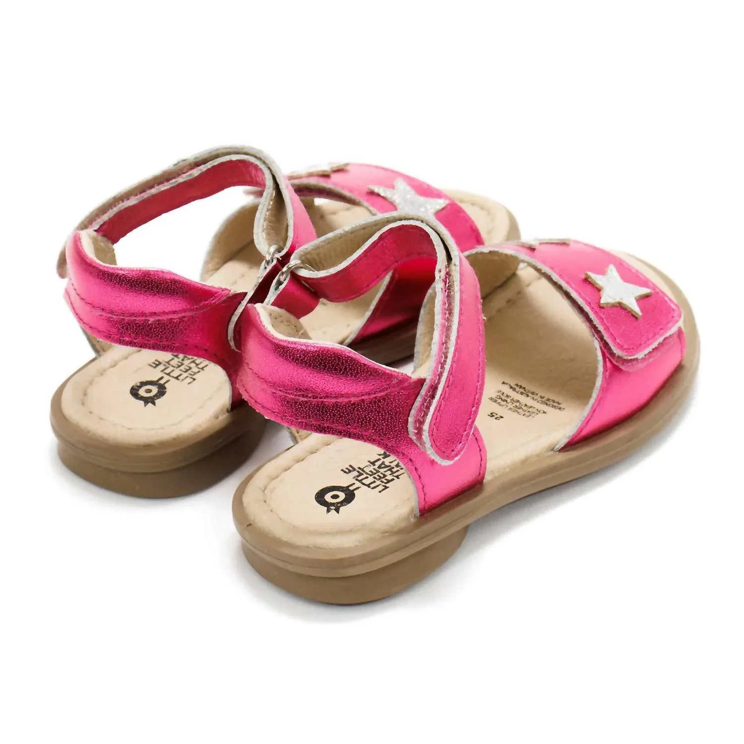 Детские сандалии для девочек на липучках Dazzle Old Soles, Fuchsia Foil — фото 3