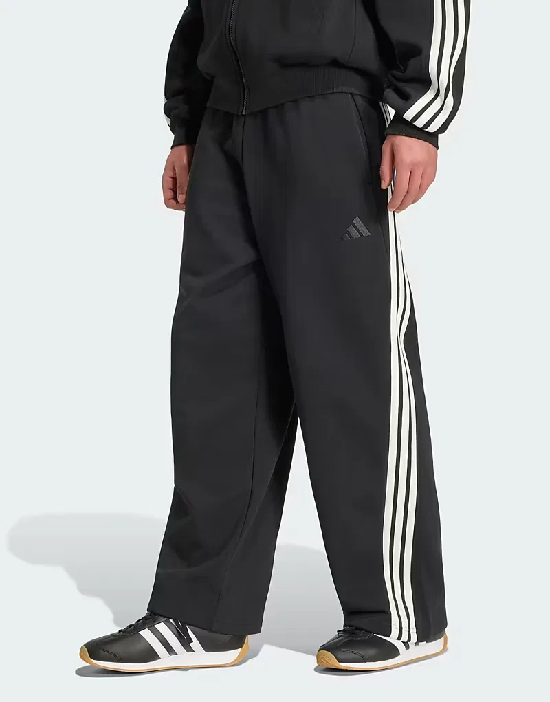 Брюки широкие kit 3-stripes Adidas Performance, Crystal Linen/Off White