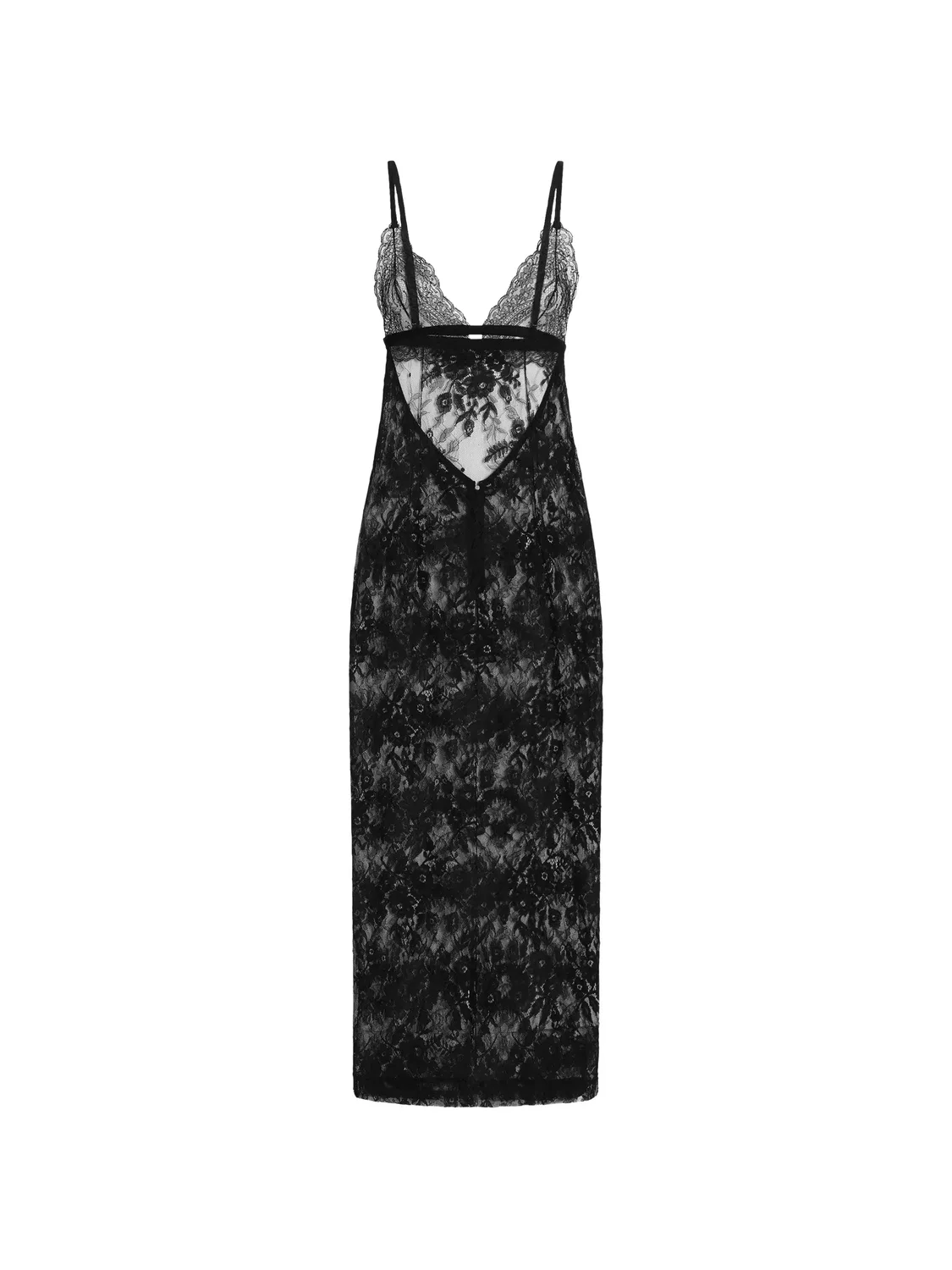 Платье кружевное черное Dolce & Gabbana, черный