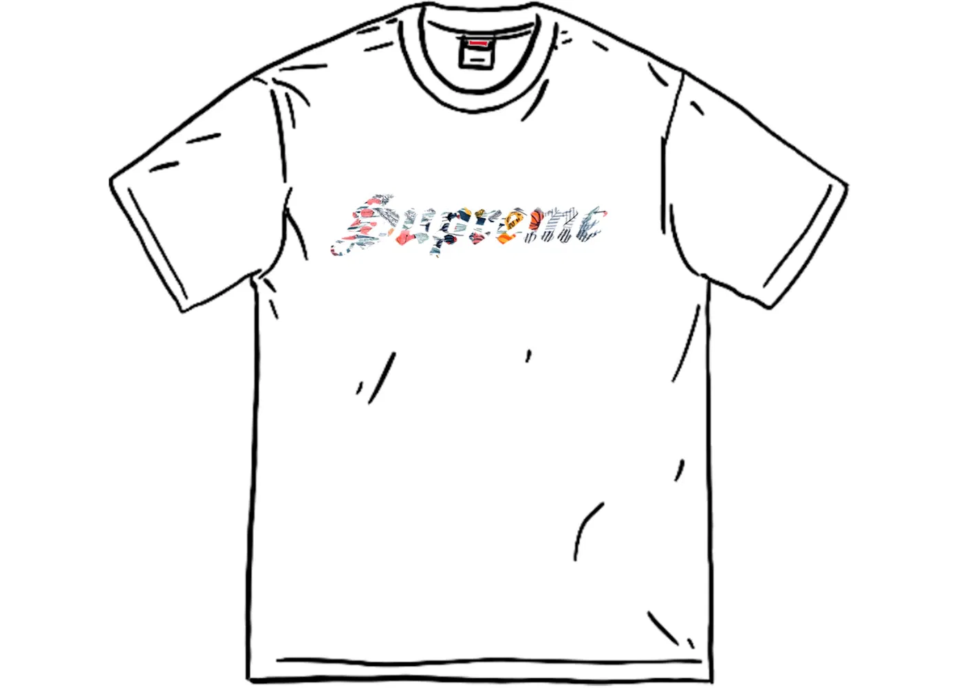 Мужская футболка с цветочным принтом Supreme, White