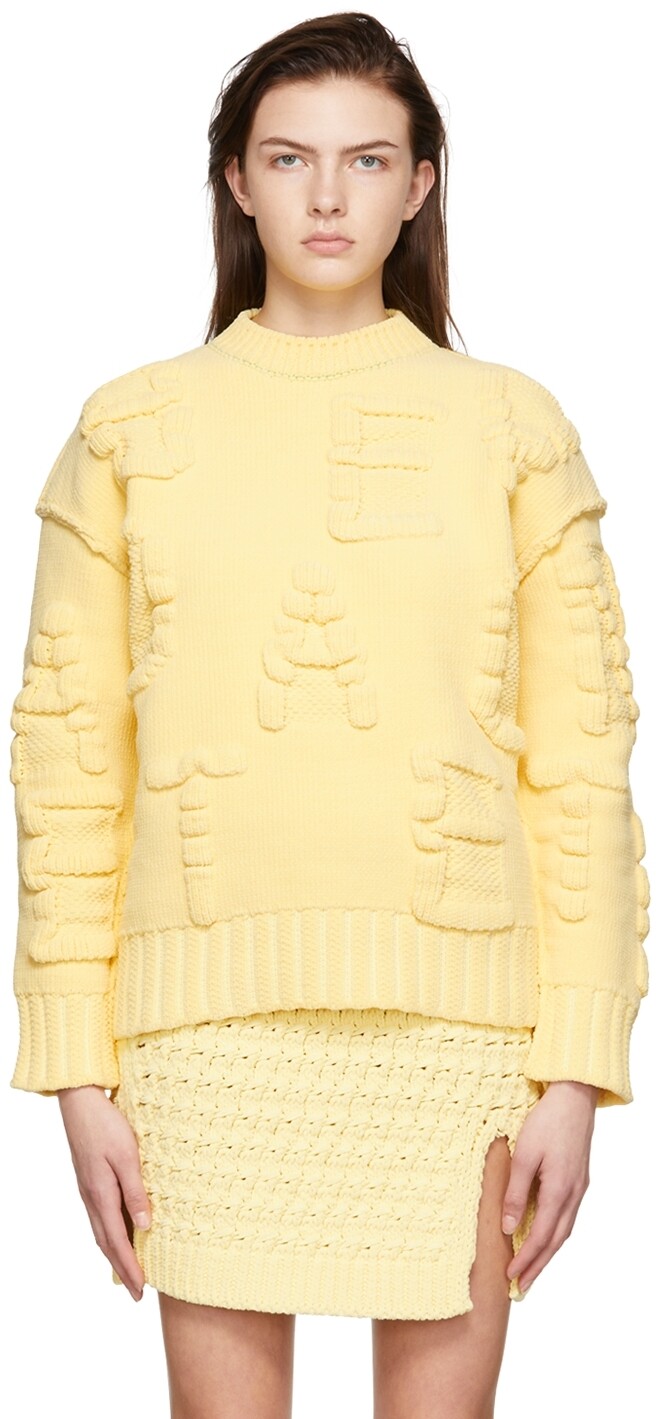 

Желтый свитер из синели Alphabet Bottega Veneta