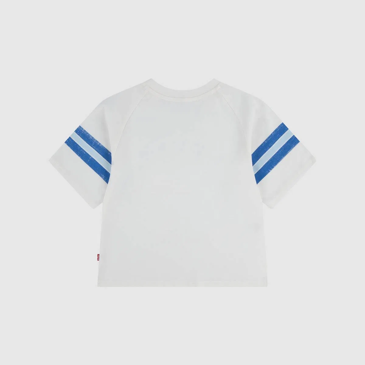 Винтажная спортивная футболка оверсайз для девочек 4-6 лет Levi's, Egret - White — фото 2