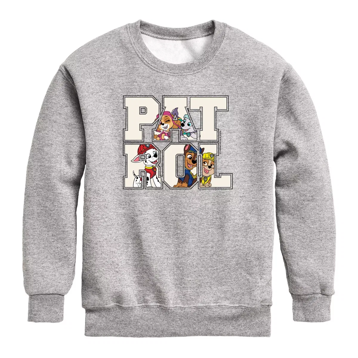 Детский свитшот для мальчиков с принтом Patrol Character Fill PAW Patrol, Athletic Heather