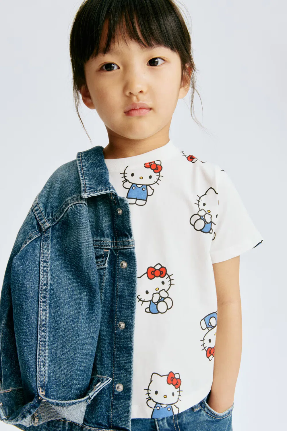 Набор из 3 футболок с принтом H&M, Hellblau/Hello Kitty