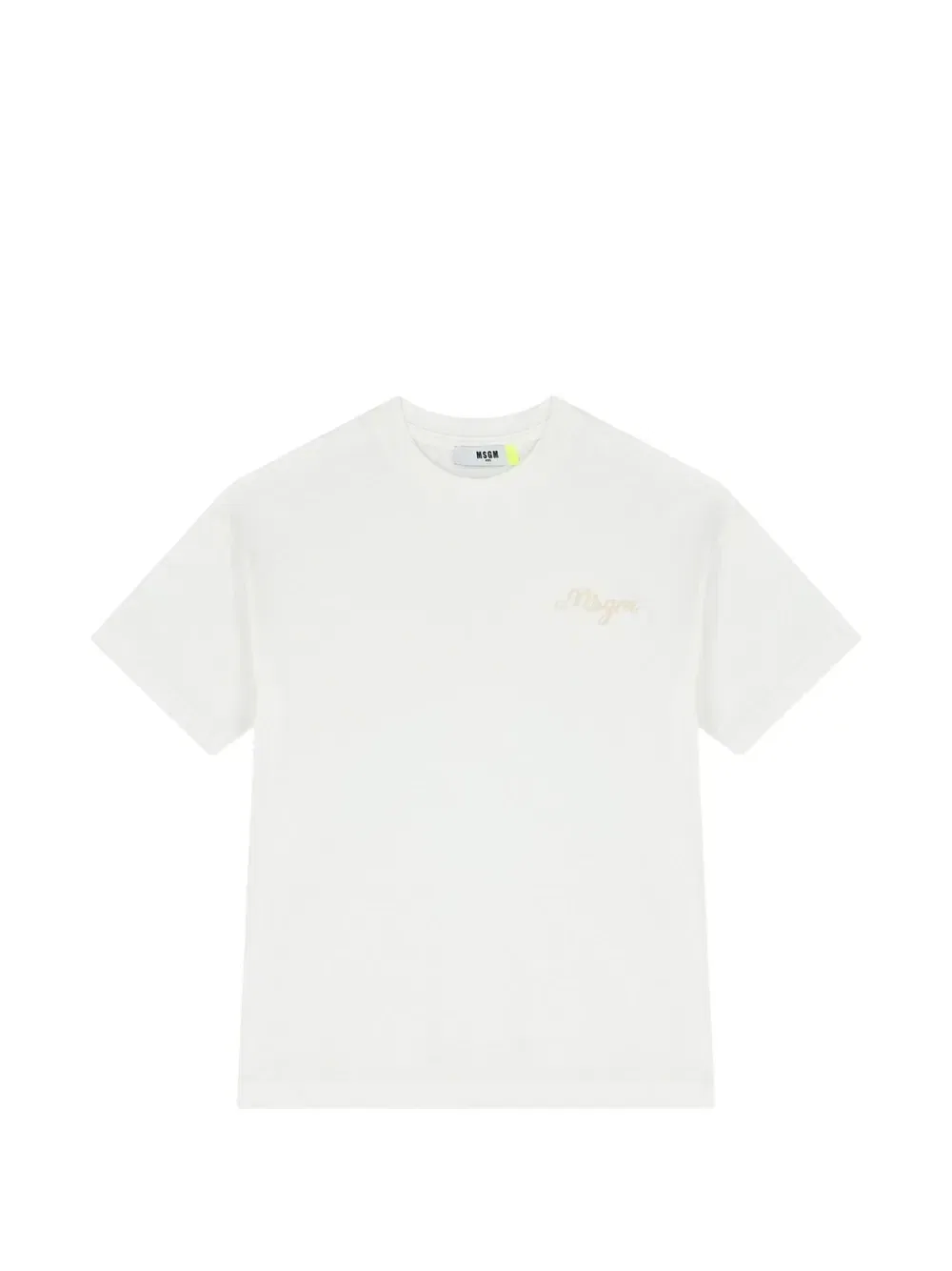 Футболка с вышитым логотипом MSGM Kids, белый