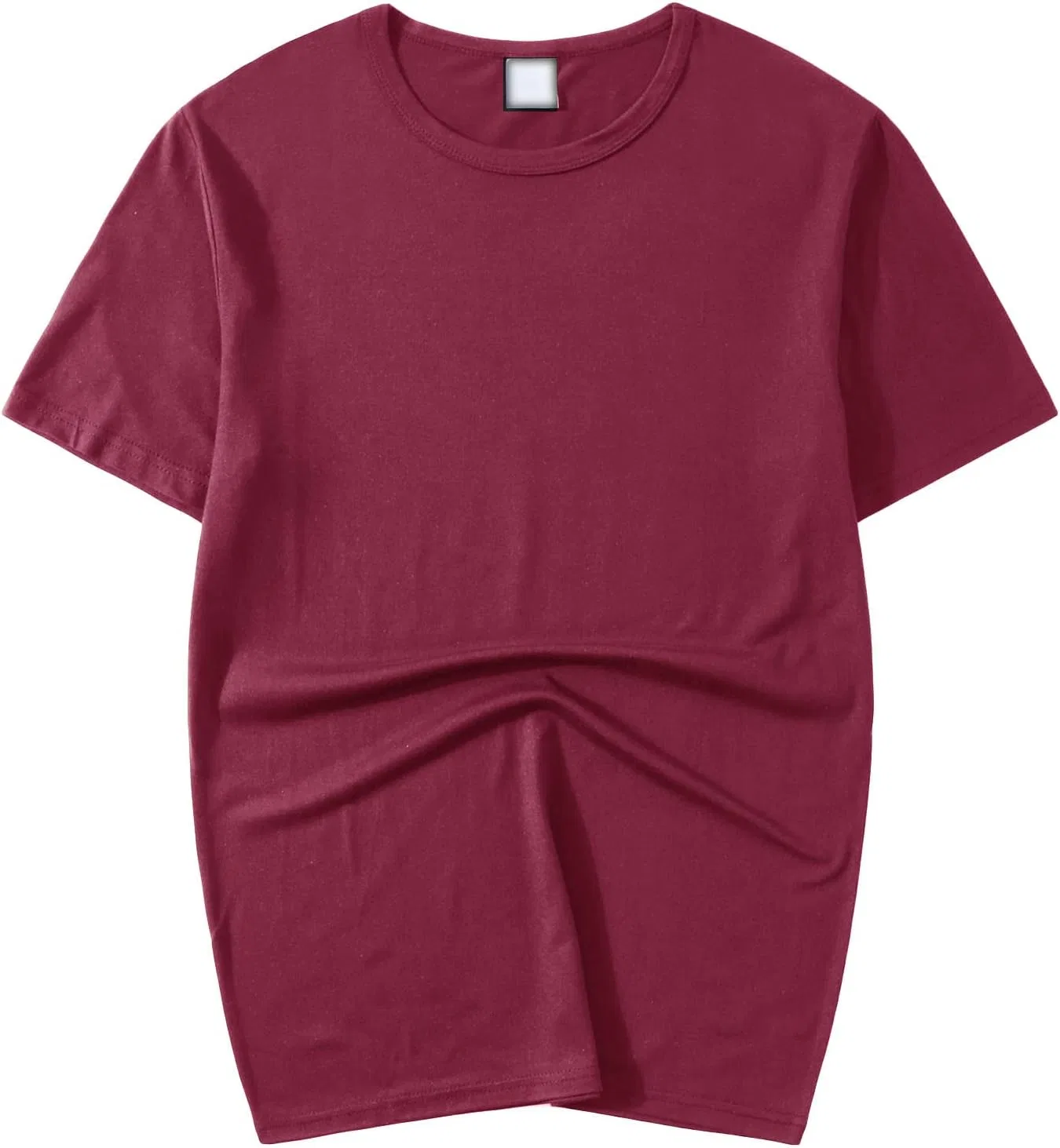 Мужская хлопковая футболка с круглым вырезом Athletic, Wine Red