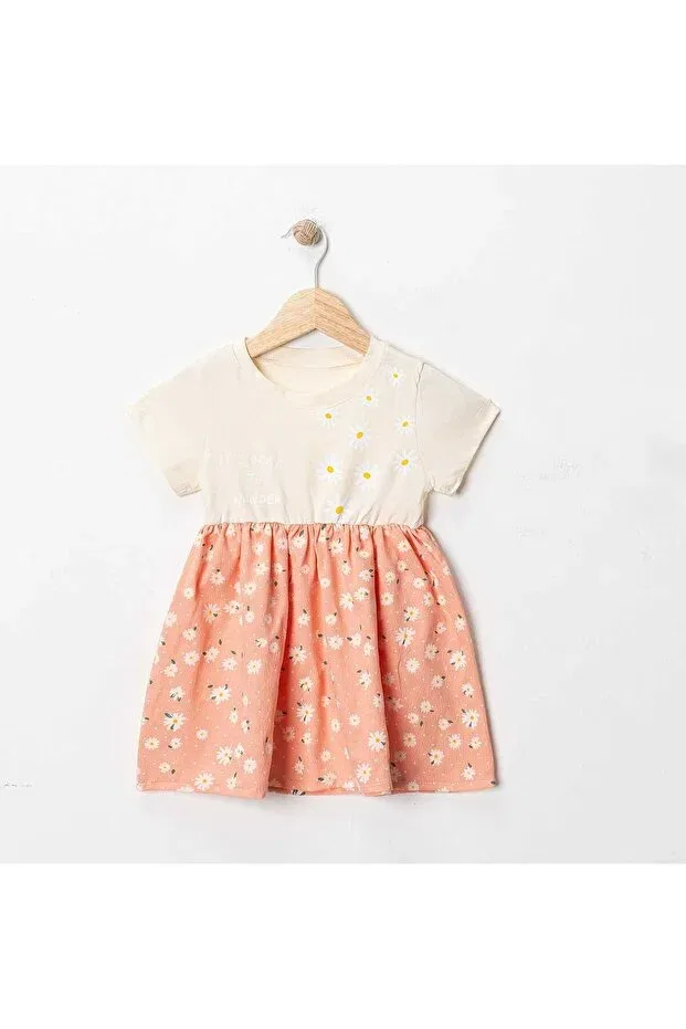 Детское платье для девочек с принтом Daisy Printed Summer Myprettybaby, Pink — фото 2