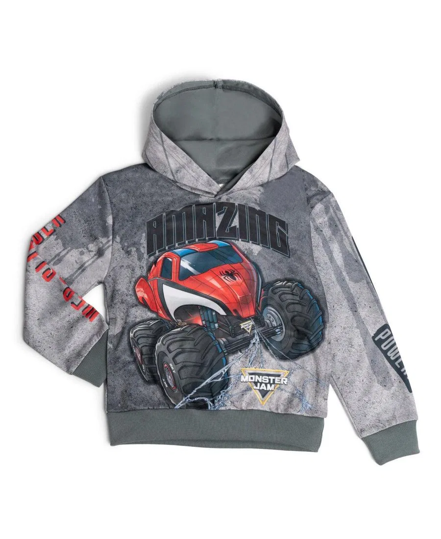 Худи Marvel's Monster Trucks с принтом, Gray Spider Man