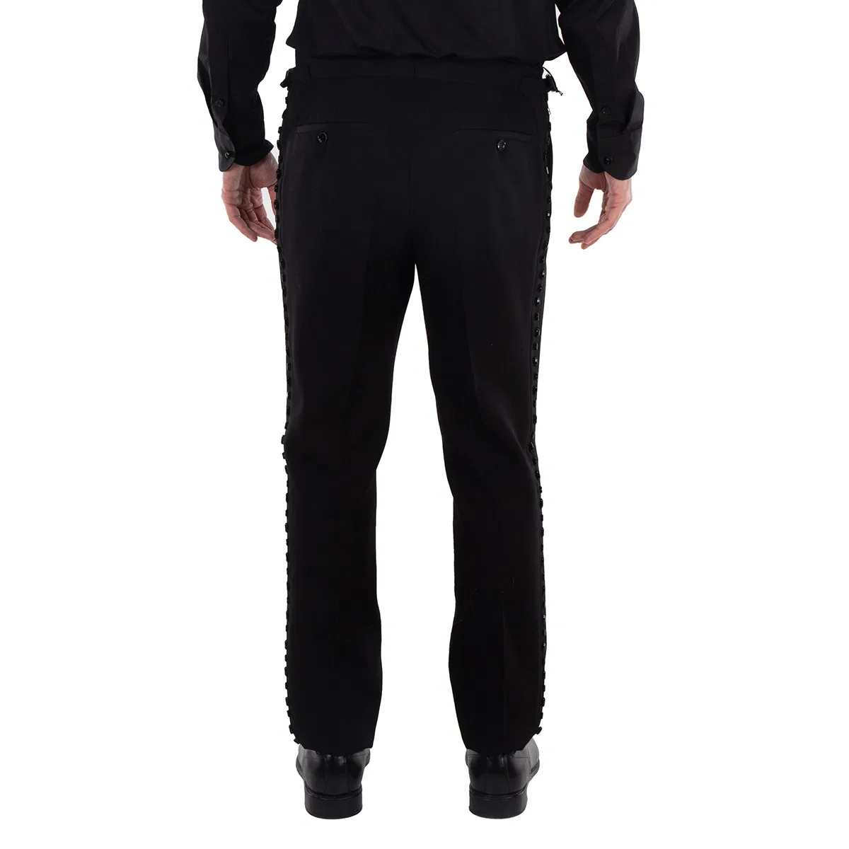 Брюки прямого кроя из шерсти Straight-Leg Wool Pants Burberry, Black — фото 3