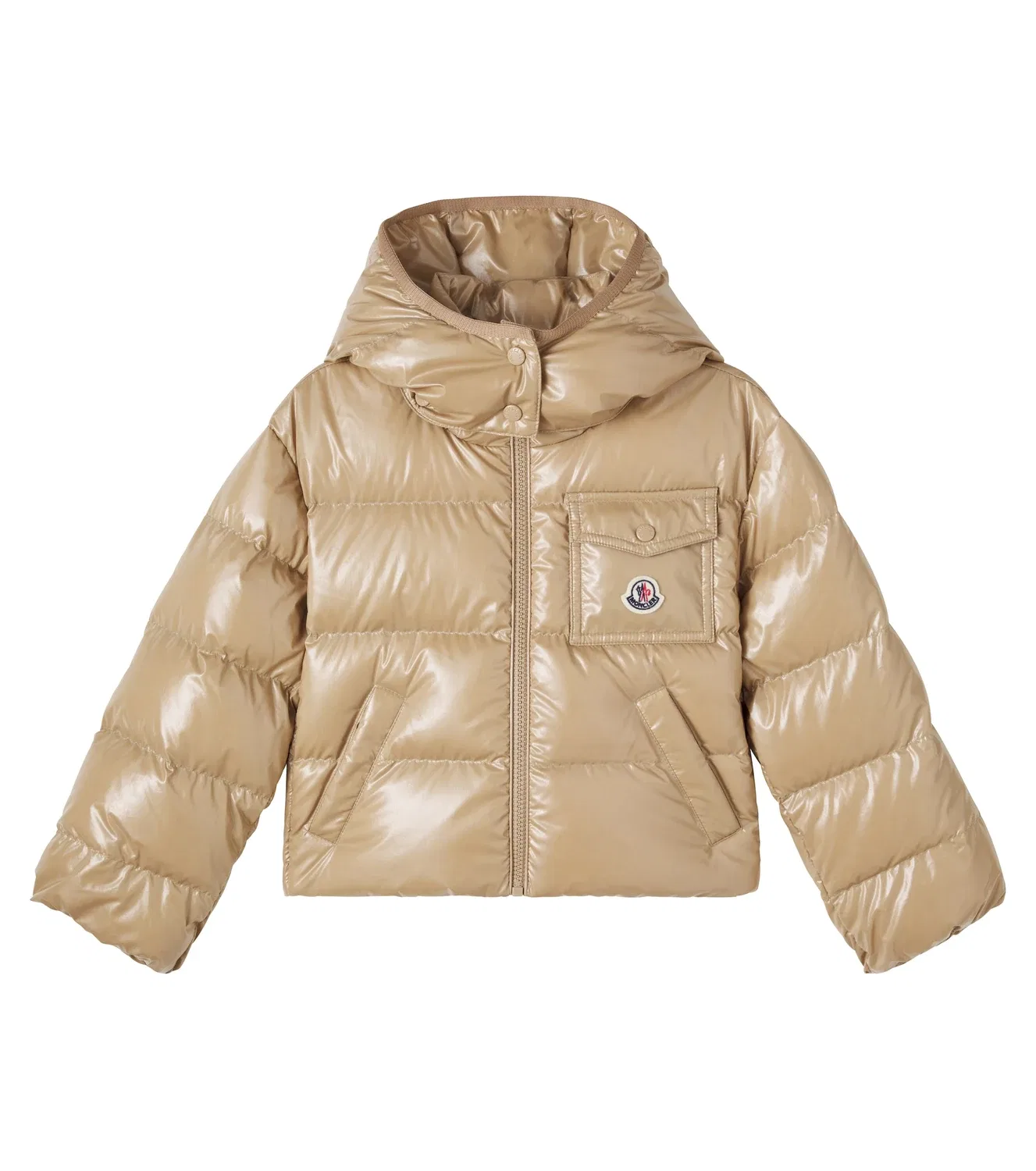 Легкая куртка с капюшоном Андро Moncler Enfant, бежевый