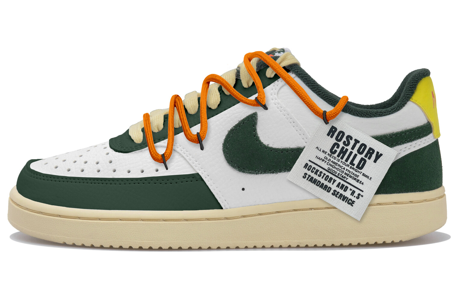 

Скейтбордные кеды Court Vision Unisex Low-Top White/Green Nike