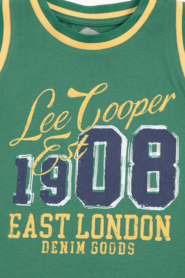Детская майка для мальчиков хлопковая Summers Boys 100% Cotton Undershirt Lee Cooper, Green — фото 2