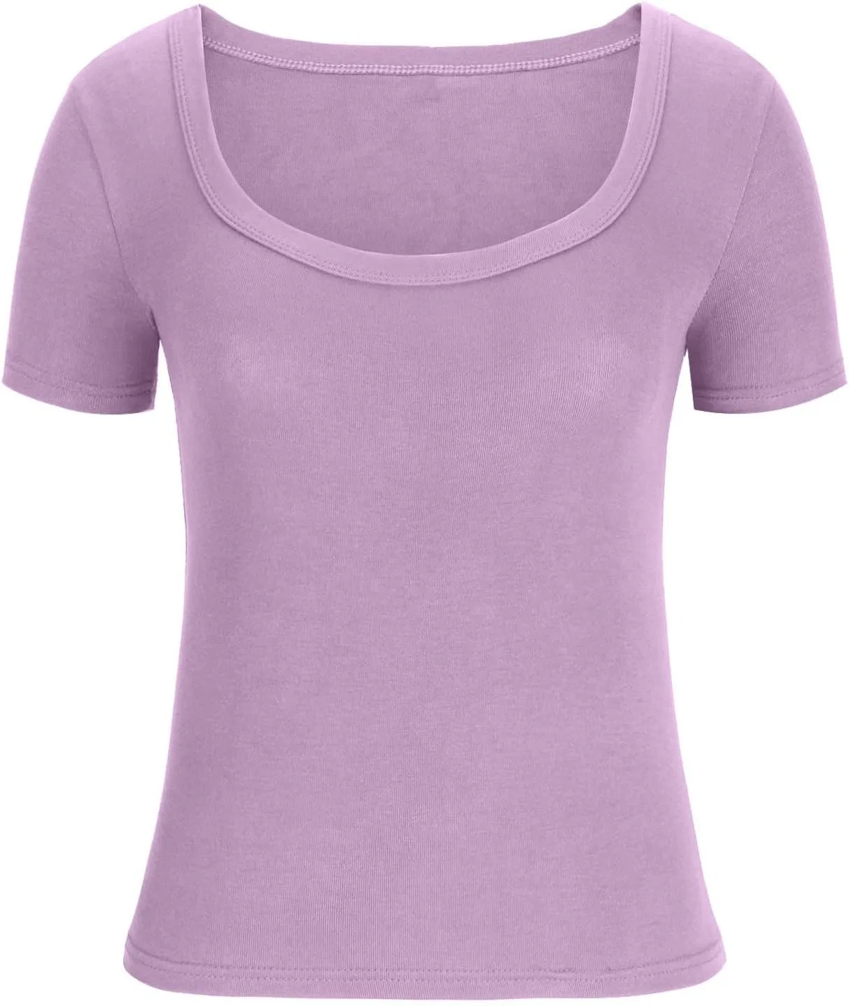 Женская футболка ribbed crew neck racerback slim fitted, Purple — фото 3