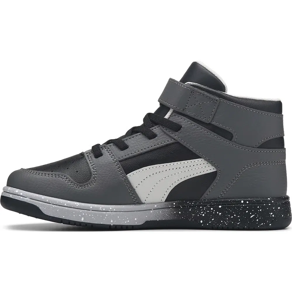 Детские высокие кроссовки Rebound Layup Puma, Grey/Black — фото 3