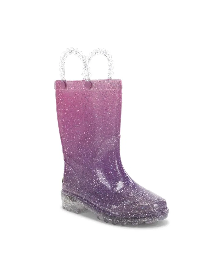 Детский резиновый сапог с блестками и подсветкой Glitter Ombre Lighted Western Chief, Pink