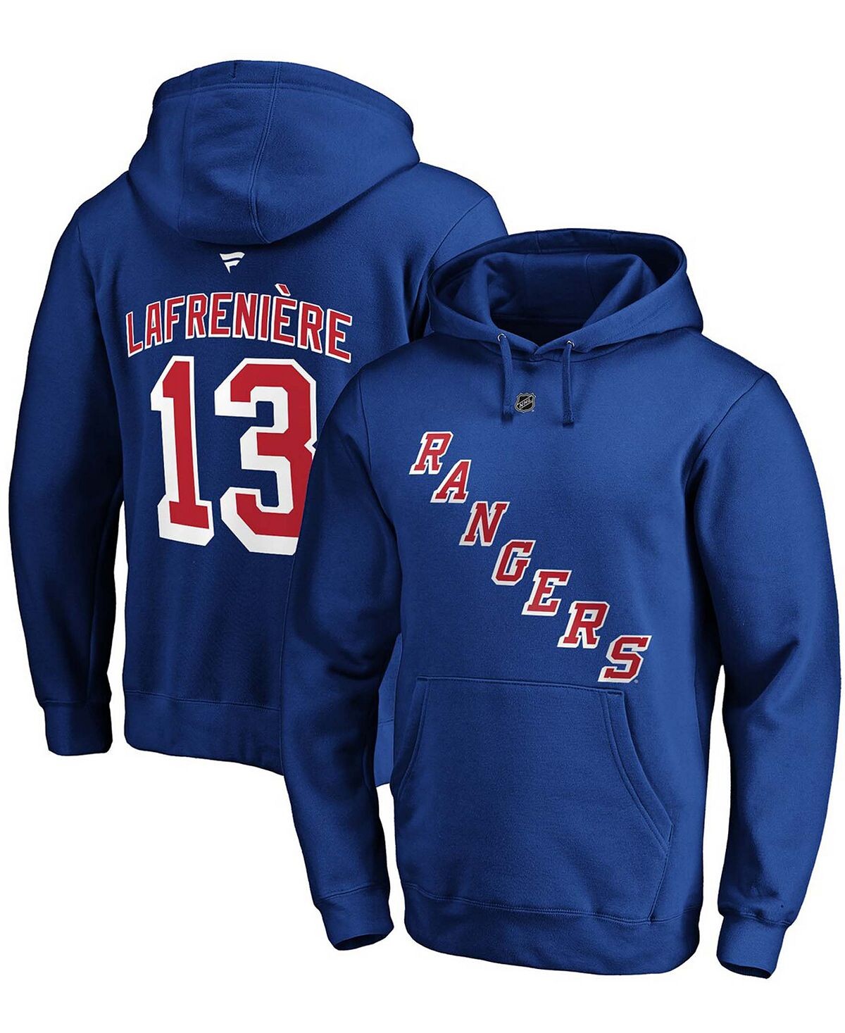 

Мужская толстовка с капюшоном alexis lafreniere royal new york rangers authentic stack name and number Fanatics