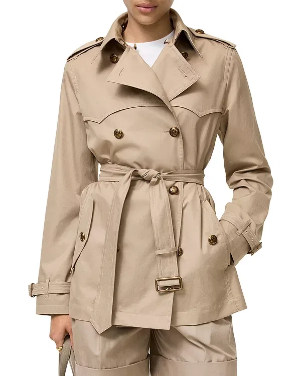 Женское пальто с поясом Foxfield Trench Burberry, Saltmarsh Beige — фото 2