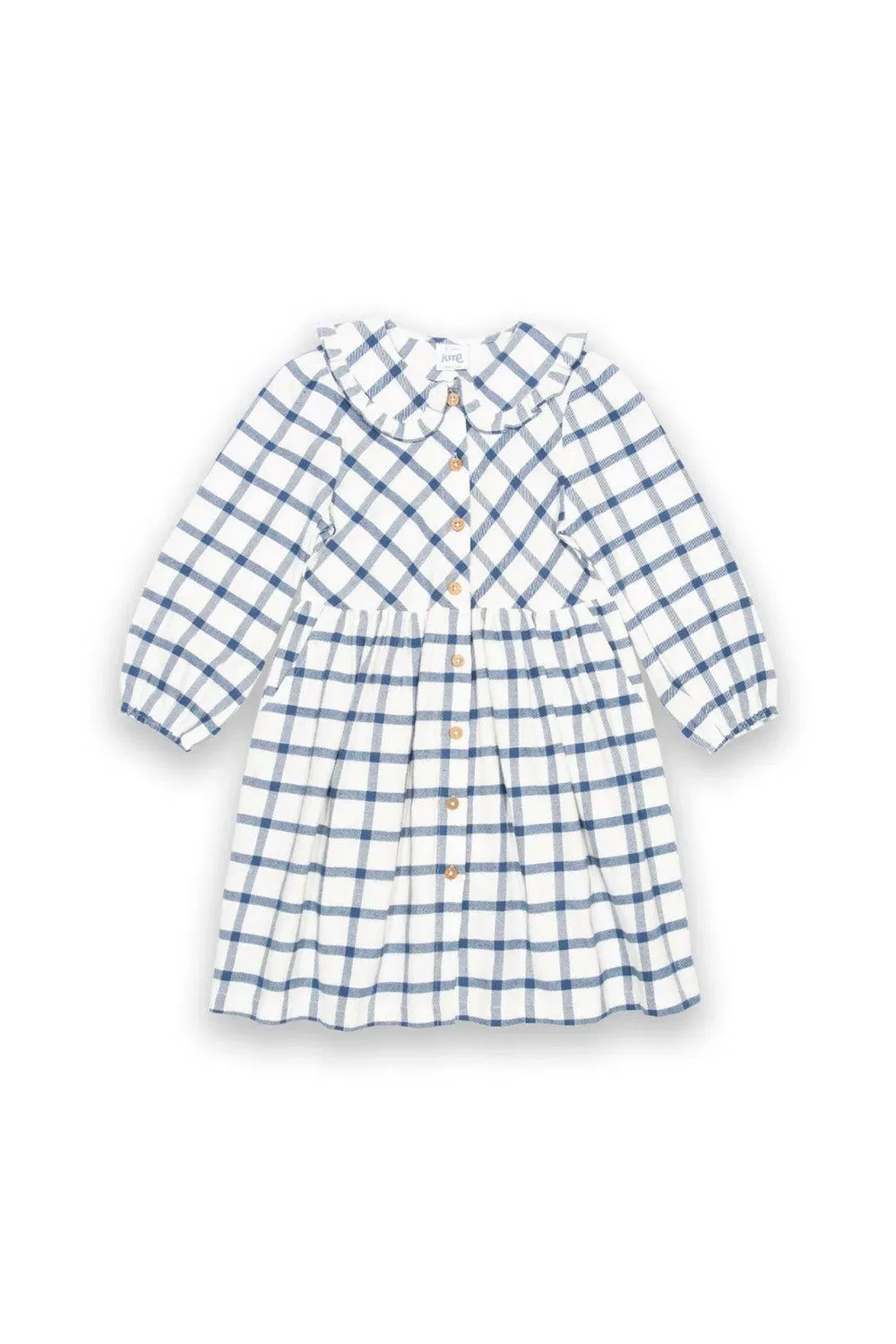 Платье в клетку с матросским воротником Kite, Cream