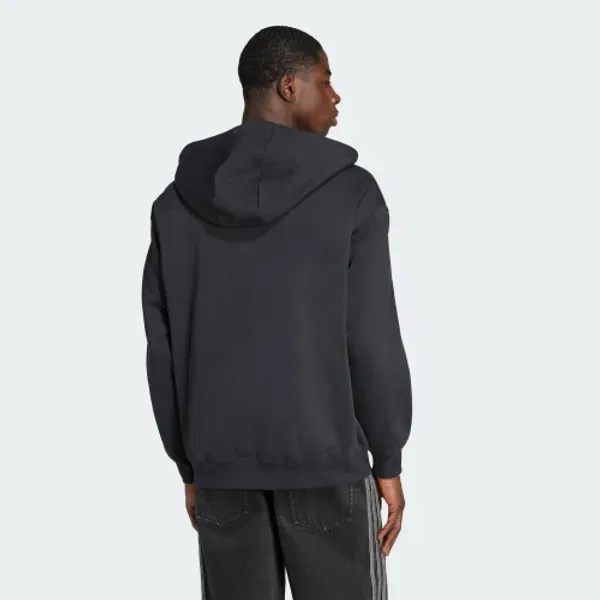 Худи оверсайз на молнии, Adicolor, Adidas, черный — фото 3