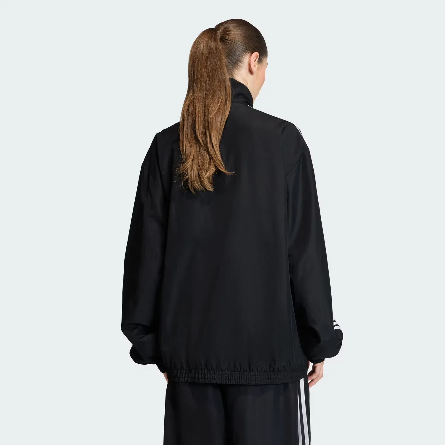Женская олимпийка на молнии со стойким воротником Firebird Adilenium Adidas Originals, черный/белый — фото 3