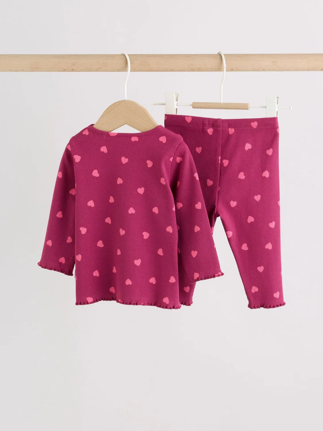 Комплект из топа в рубчик и леггинсов с принтом в виде сердечек для ребенка, 2 предмета (0 мес.-2 года) Next, Heart — фото 4