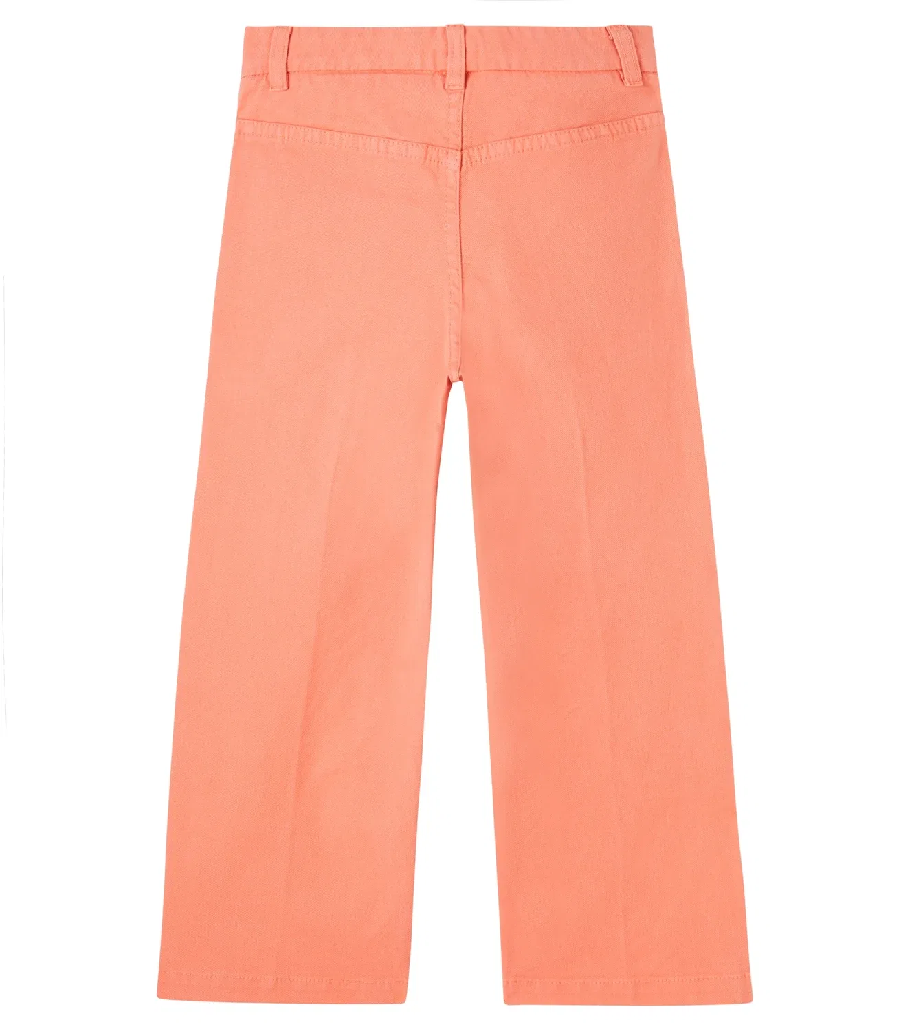 Плиссированные хлопковые брюки Chloé Kids, оранжевый — фото 2