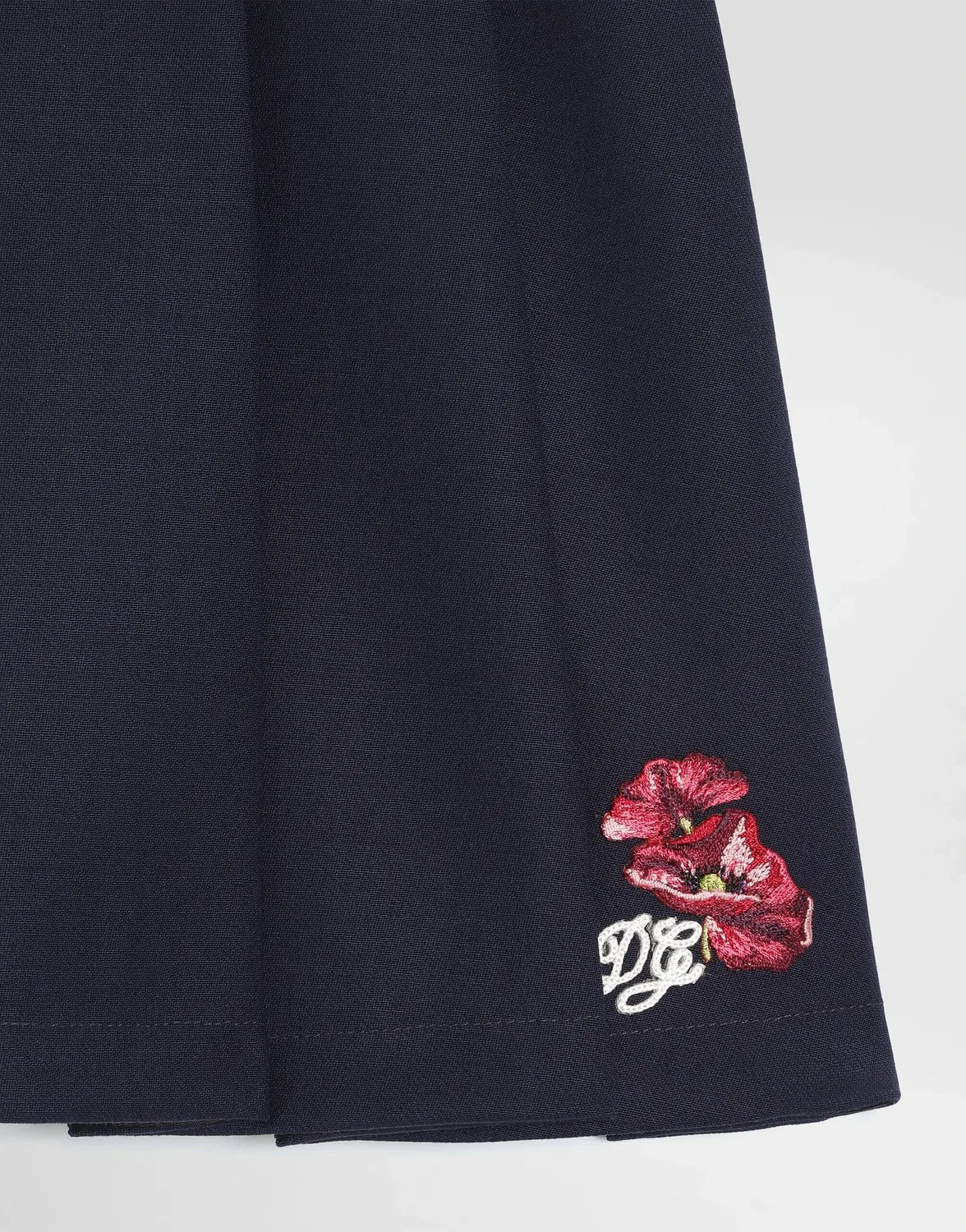 Брюки-кюлоты из шерстяного крепа Dolce & Gabbana, синий — фото 3