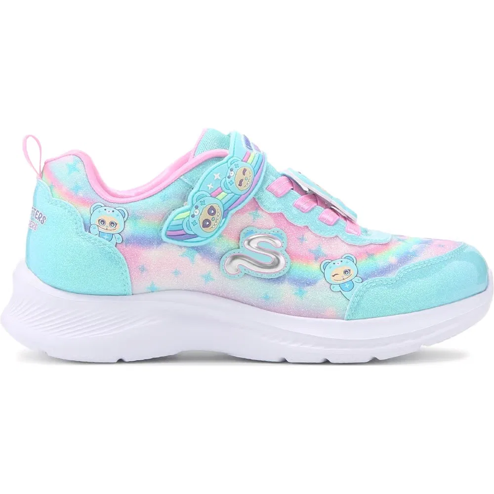 Детские яркие кроссовки Skechers, Turquoise Multi — фото 2