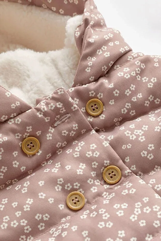 Детское пальто для девочек водонепроницаемое Next Baby, Pink — фото 4