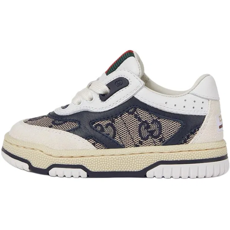 Детские ботинки Gucci White, кожа и замша, 2.8 см каблук