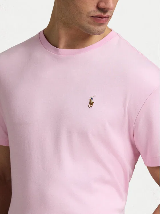 Футболка slim fit Polo Ralph Lauren, розовый — фото 4
