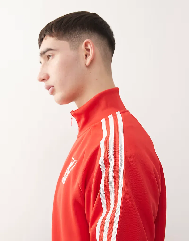 Куртка Adidas Football Liverpool на молнии, красно-белая — фото 4