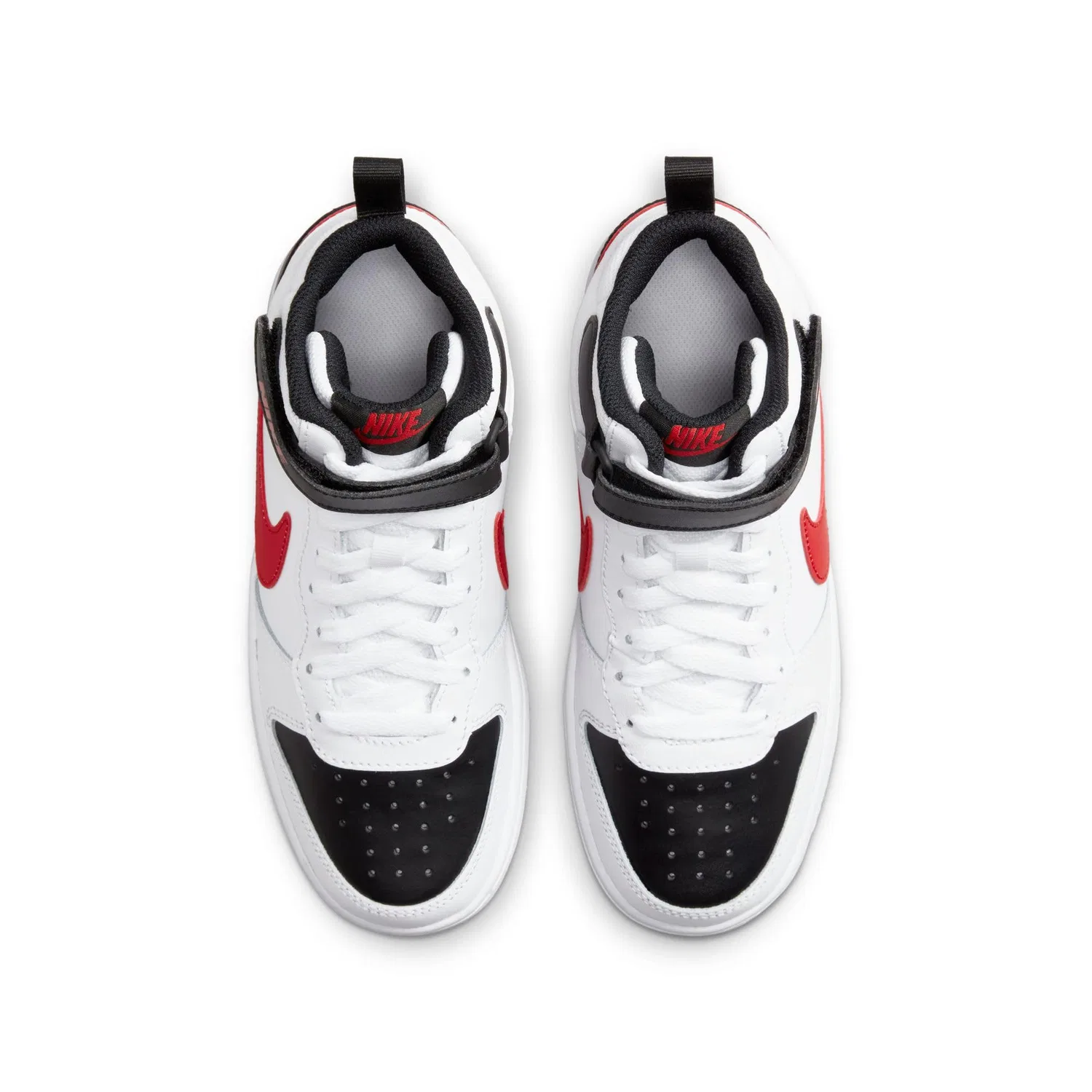 Детские кроссовки для девочек с кожаным верхом Court Borough Mid 2 NIKE, White — фото 3
