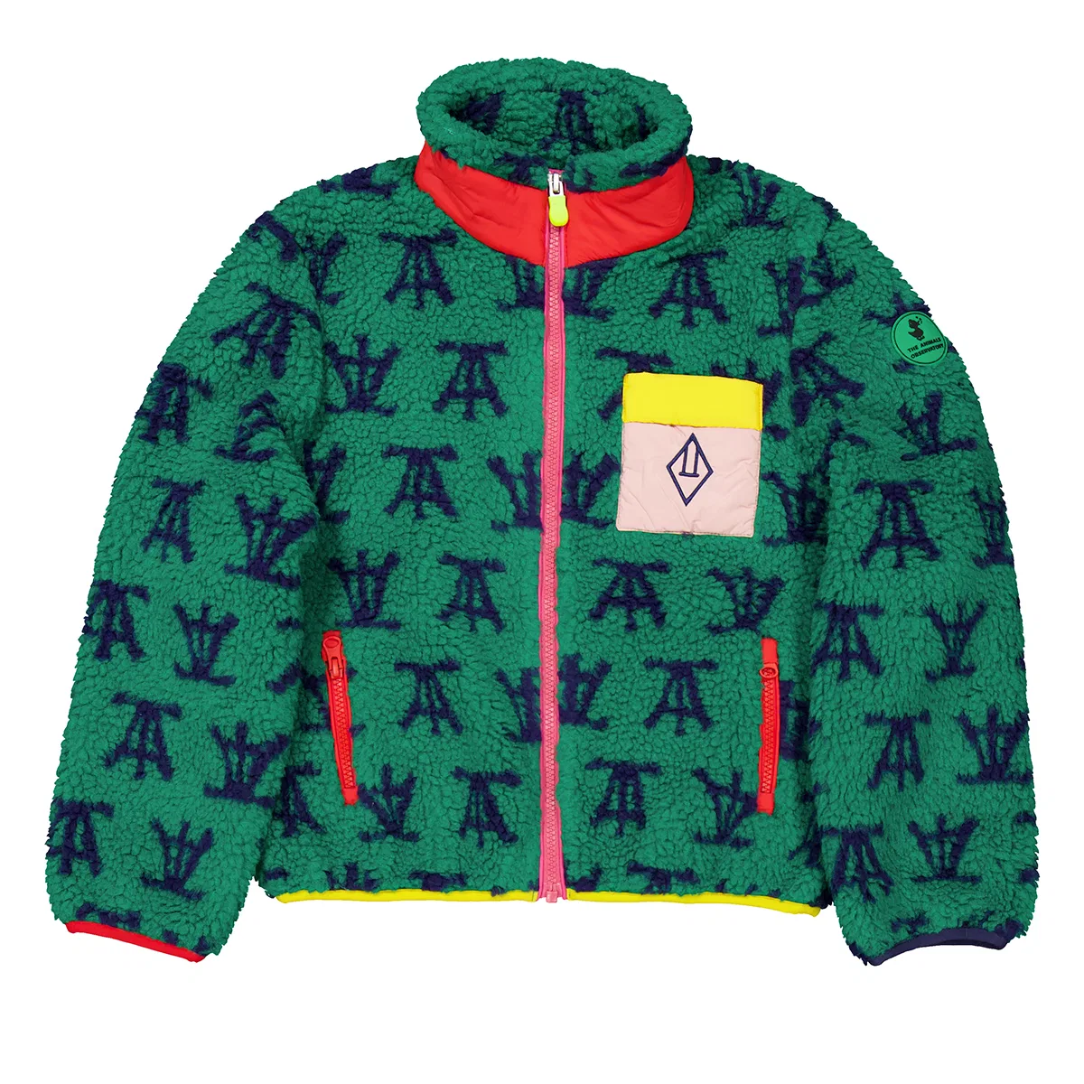 Куртка детская утеплённая с флисовой подкладкой Kids X The Animals Observatory Lavand Sheep Jacket Save The Duck, Green
