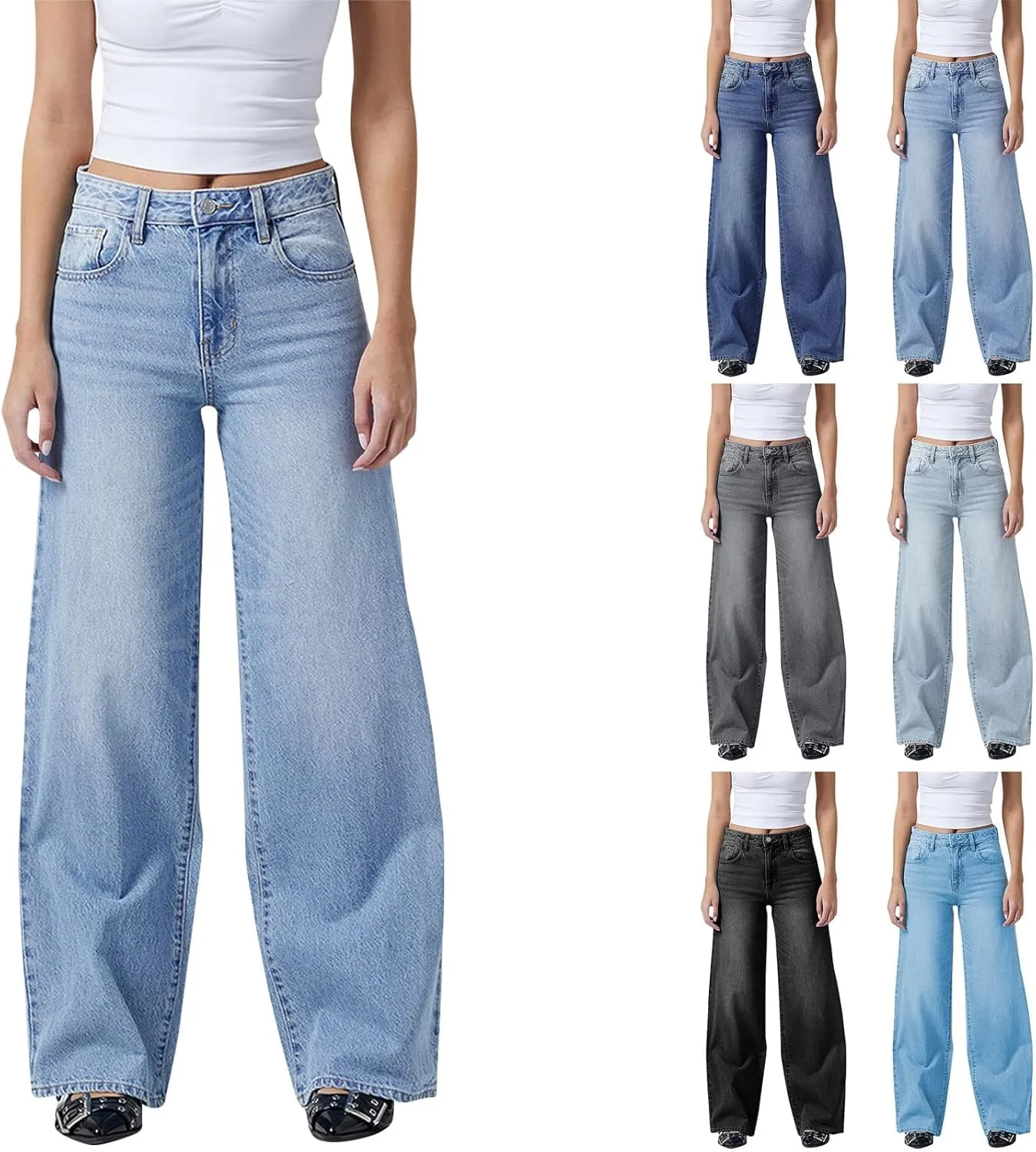 

Джинсы женские High Waisted Wide Leg
