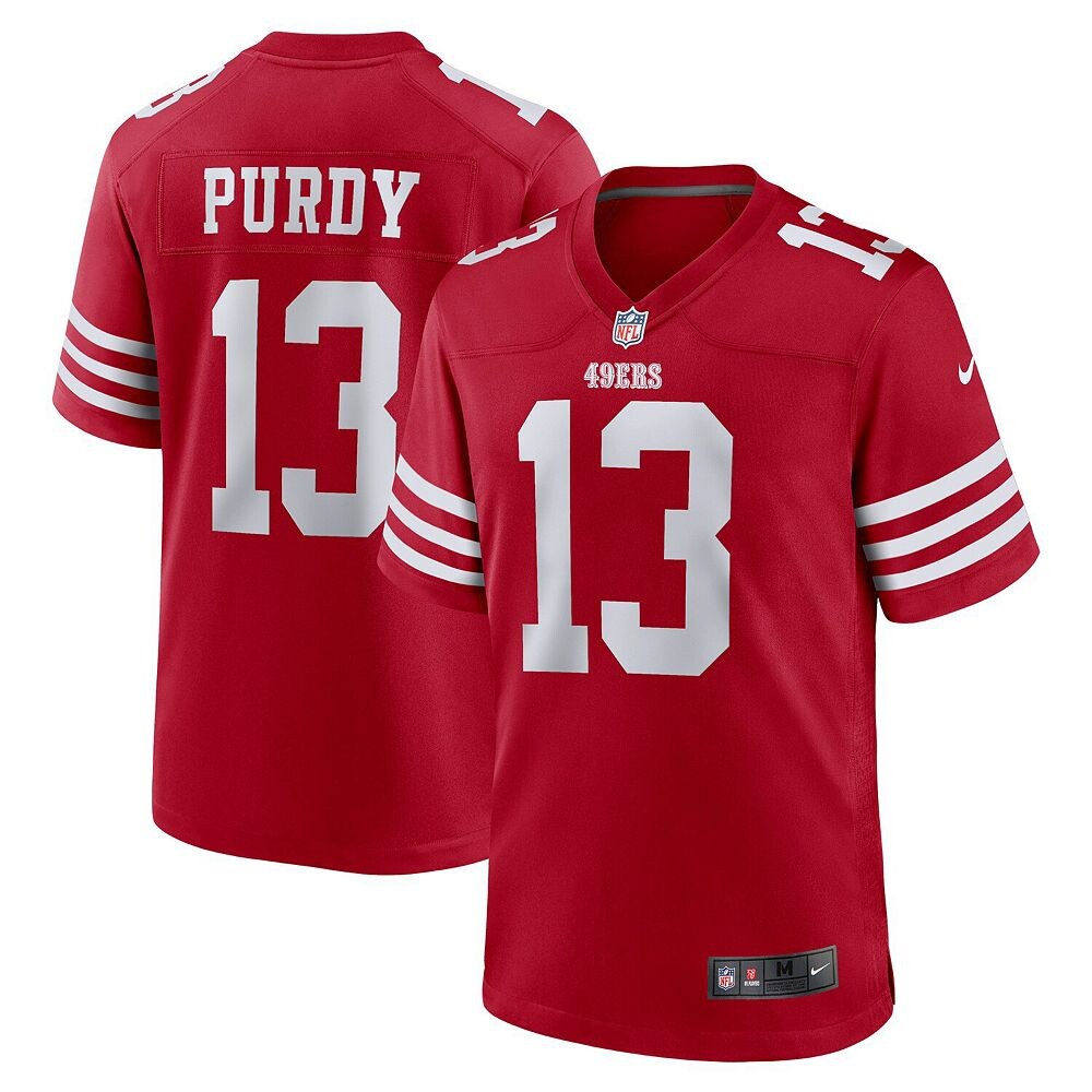 

Мужское джерси Nike Brock Purdy Scarlet San Francisco 49ers Game Player, красный