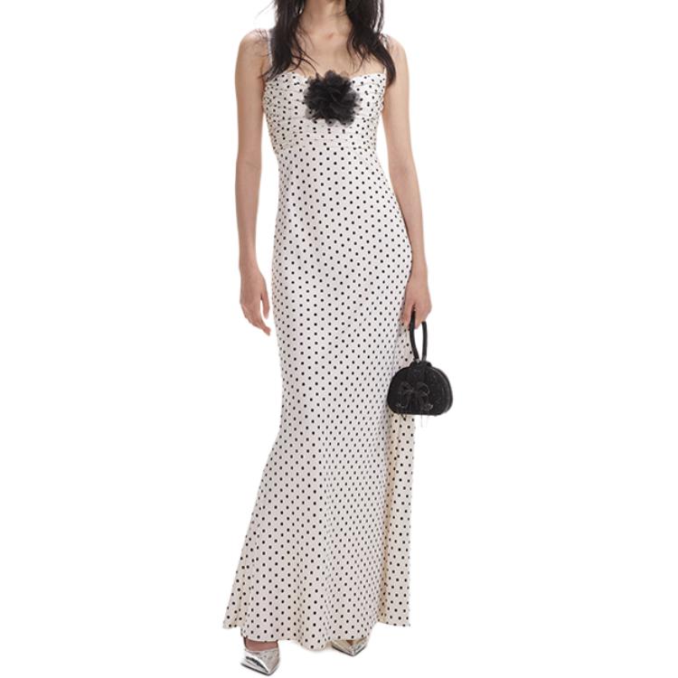 

Self-portrait Женское платье-комбинация Self portrait белое Matrix With Dot