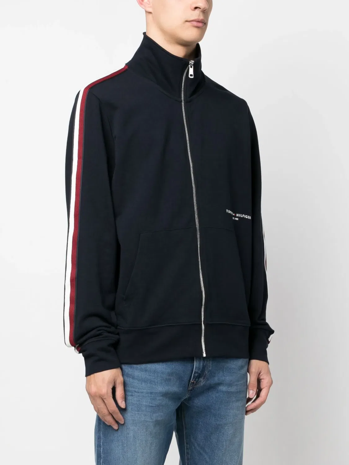 Куртка-бомбер из хлопка с логотипом Tommy Hilfiger, синий — фото 3