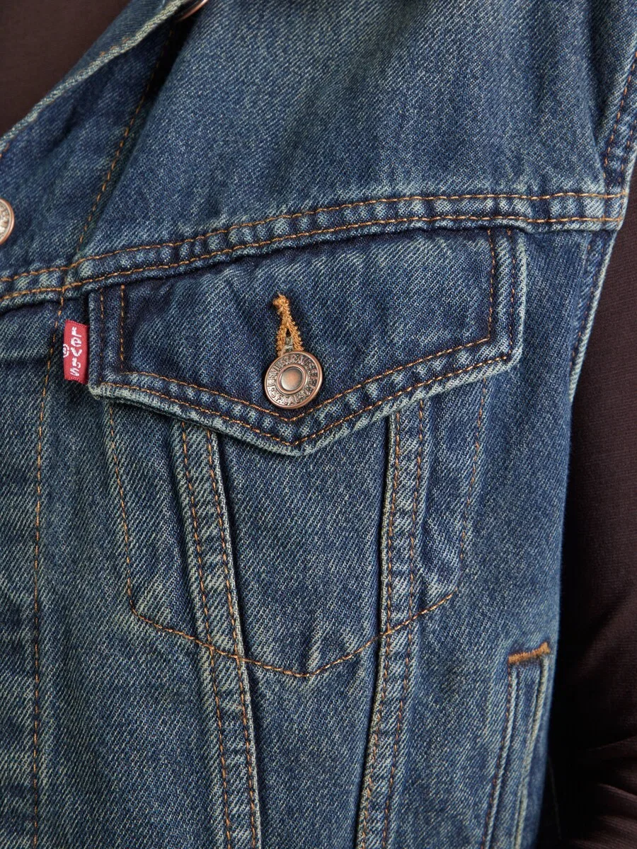 Жилет LEVI'S 'SHRUNKEN 90S' темно-синего цвета — фото 3