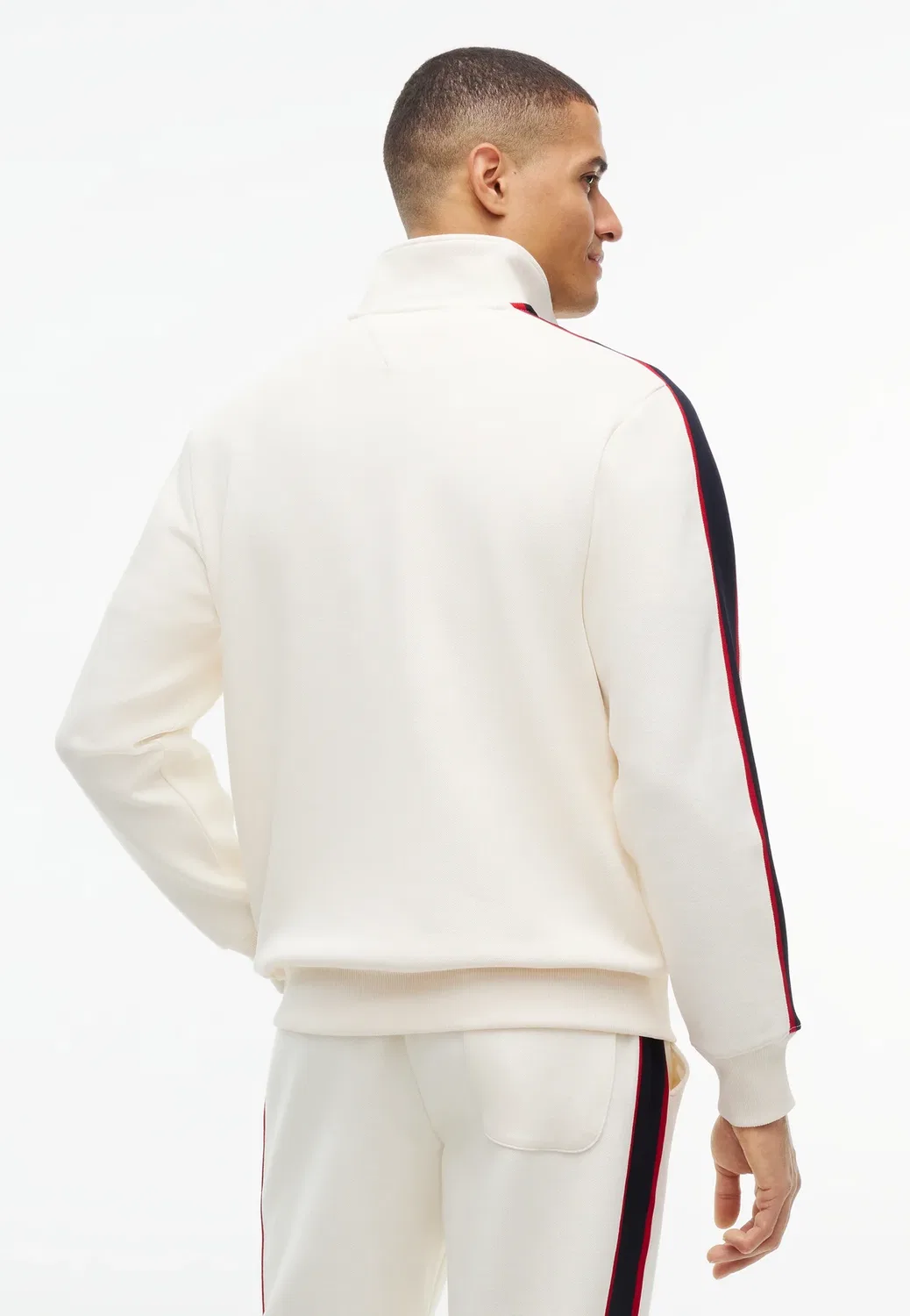 Rwb pique h bagde reg zt - толстовка на молнии Tommy Hilfiger, Ivory Petal — фото 3