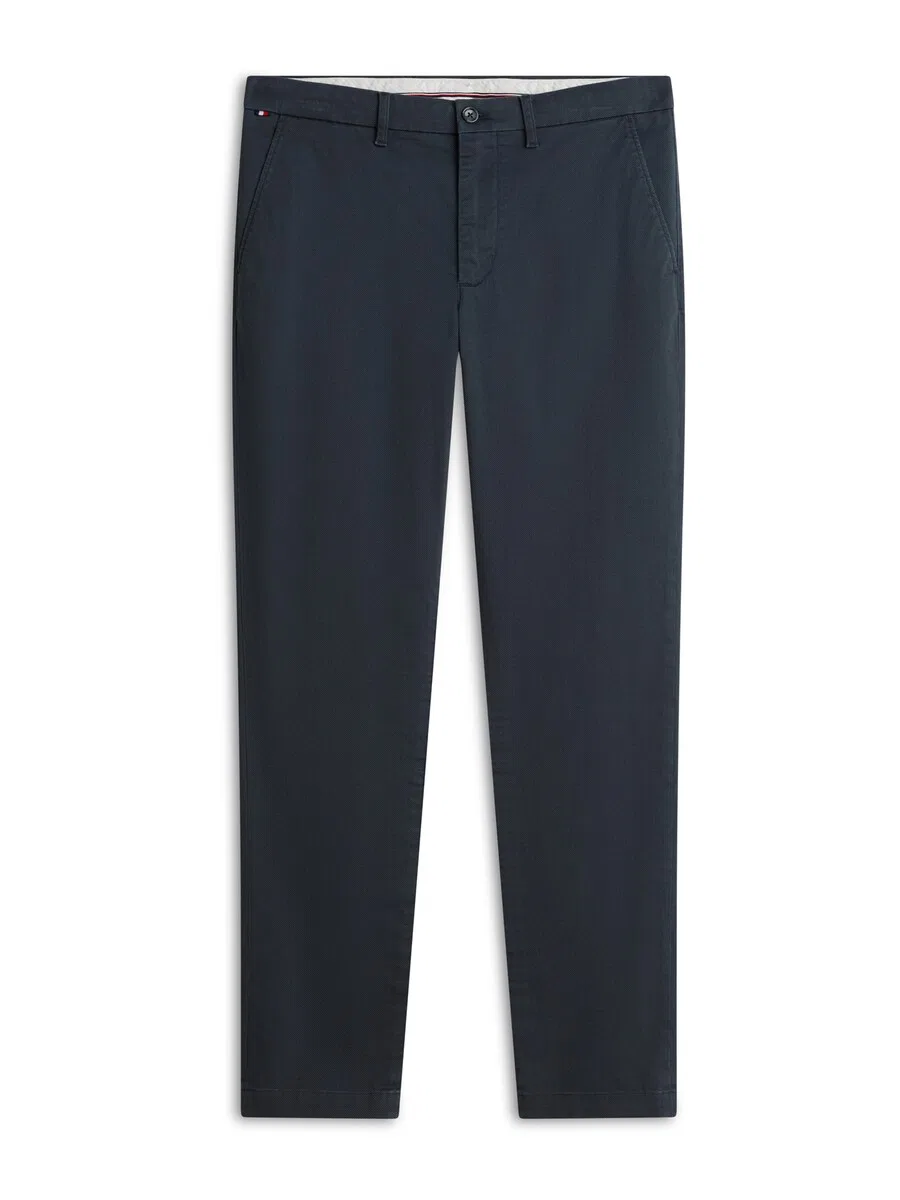 Брюки TOMMY HILFIGER Slim fit 'Bleecker' темно-синего цвета