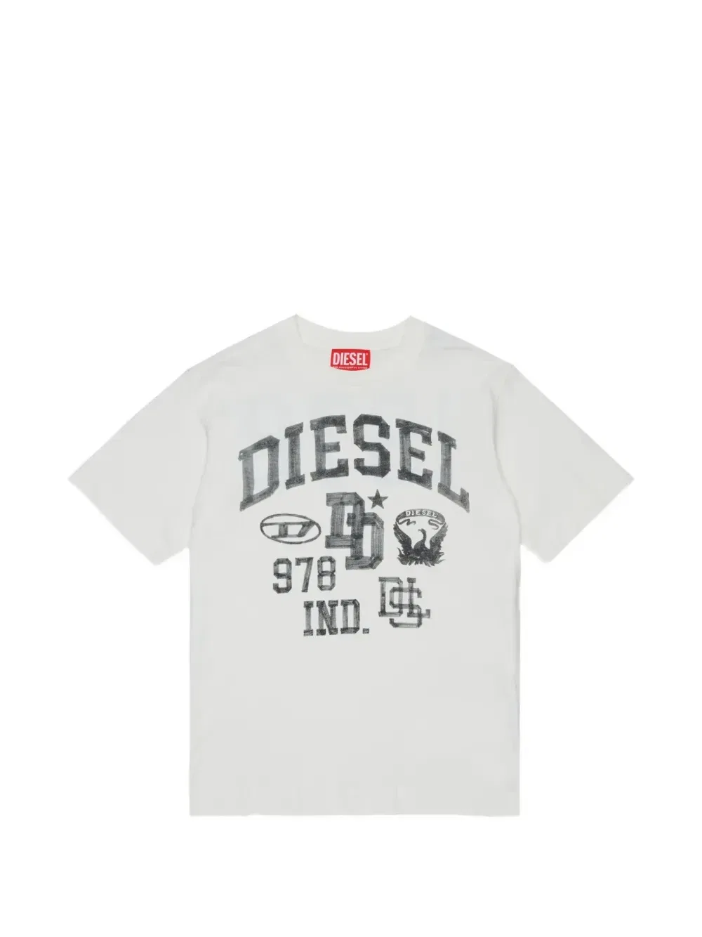 Футболка с логотипом Diesel Kids, белый