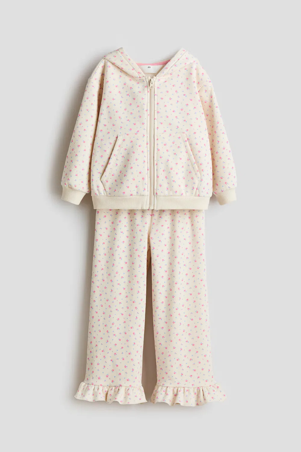 Комплект из двух толстовок с принтом H&M, Hellbeige/Geblümt — фото 4