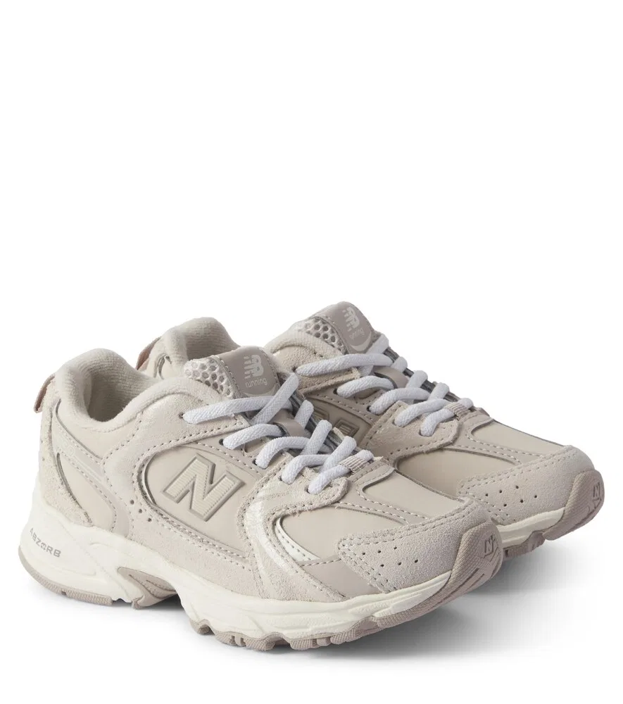Кожаные кроссовки New Balance Kids, серый