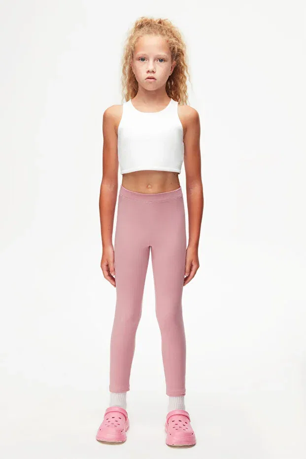 Детские леггинсы для девочек хлопковые Lovetti, Dusty Rose