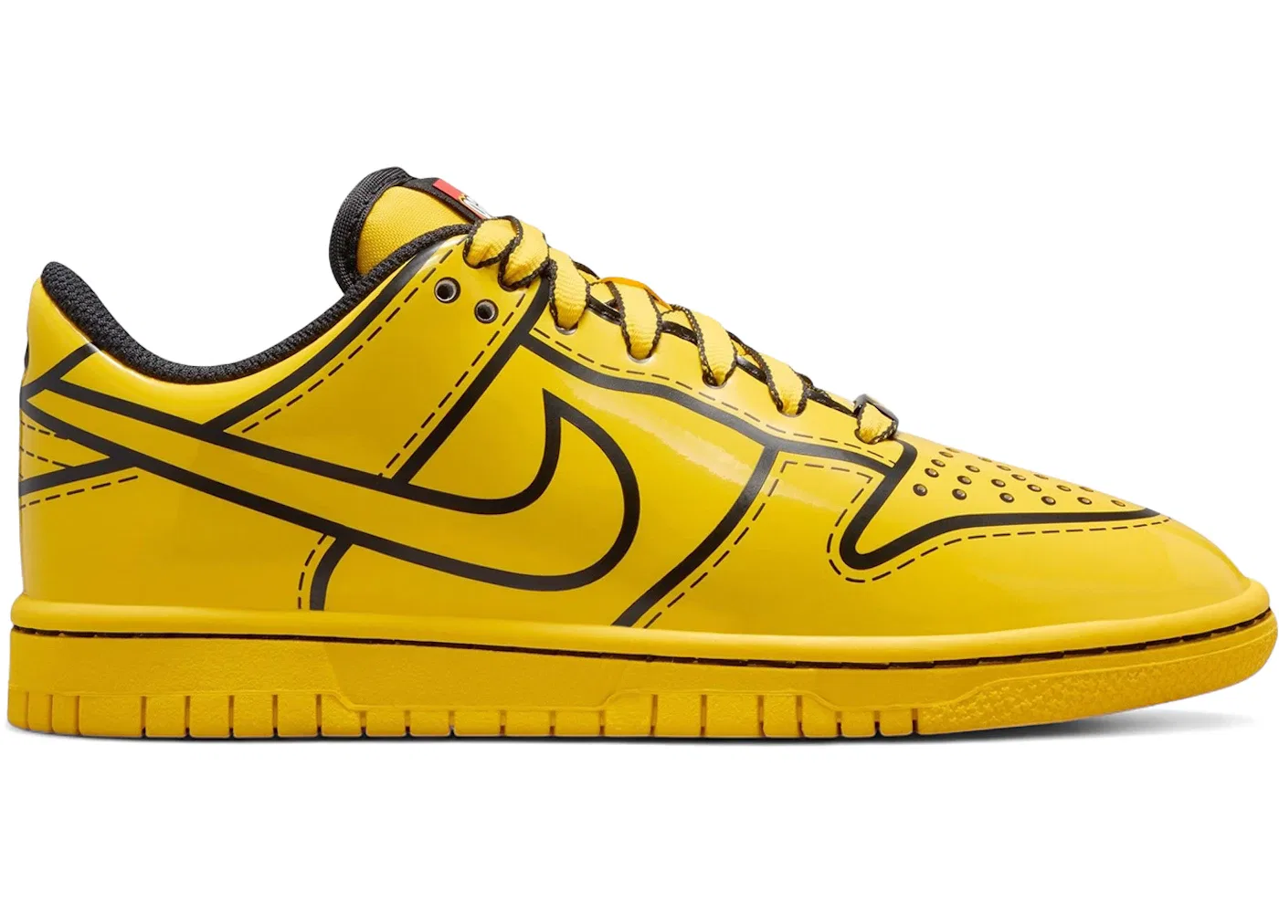 Детские кроссовки LEGO с принтом Nike Dunk Low, Tour Yellow/Tour Yellow/Black/Volt
