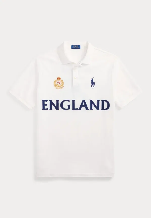 Поло из хлопка Classic fit england polo shirt Polo Ralph Lauren, белый — фото 4