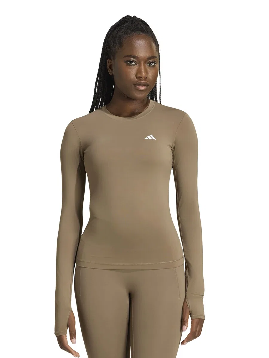 Спортивная футболка ADIDAS PERFORMANCE Performance Shirt 'Power Essentials' цвета хаки — фото 2