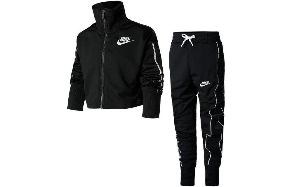 Детский спортивный комплект из футера Nike, черный