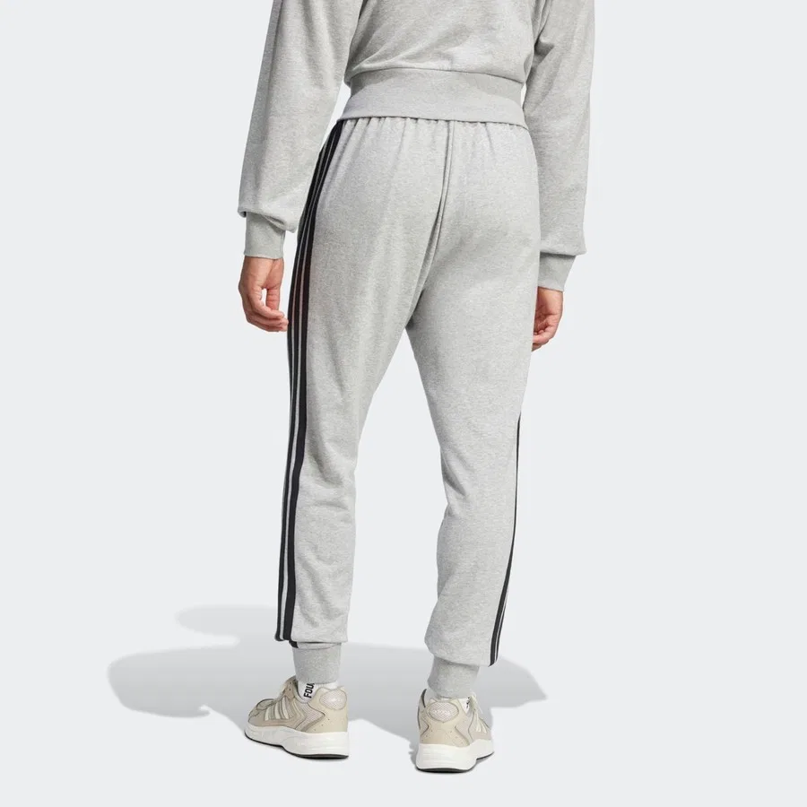 Спортивные штаны с 3 полосками Essential French Terry Pants adidas, Серо-черный — фото 2